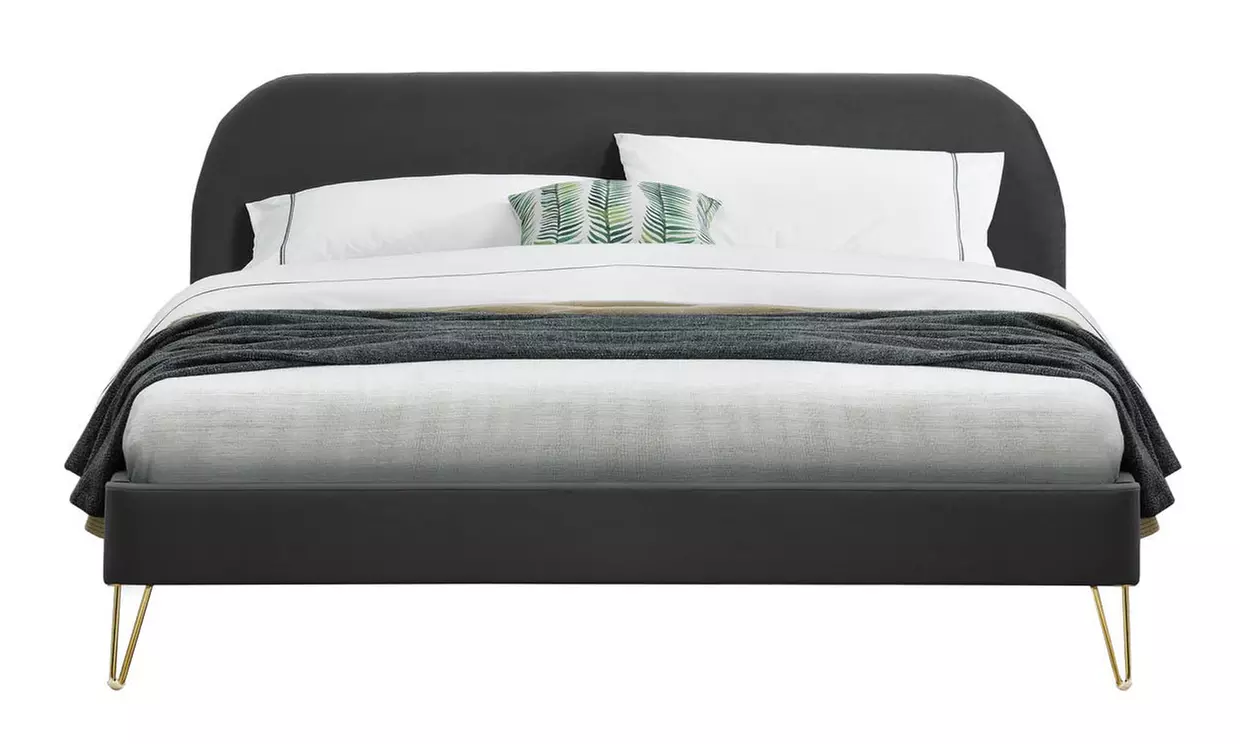 Lit velours "Garbera" 140 x 190 cm ou 160 x 200 cm de Kocoon