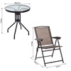Image 10: Outsunny Three-Piece Outdoor Bistro Table and Chairs Set