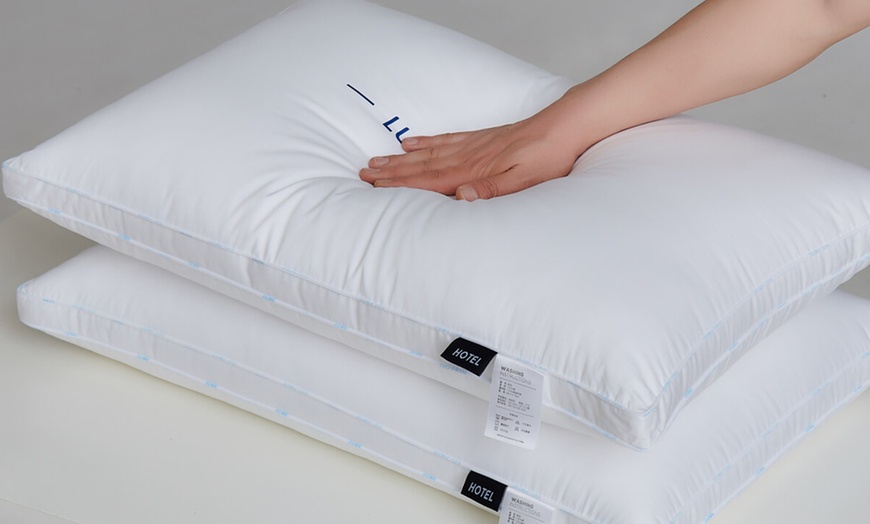Image 14: Pure Cotton Luxury Hotel Pillow Duo
