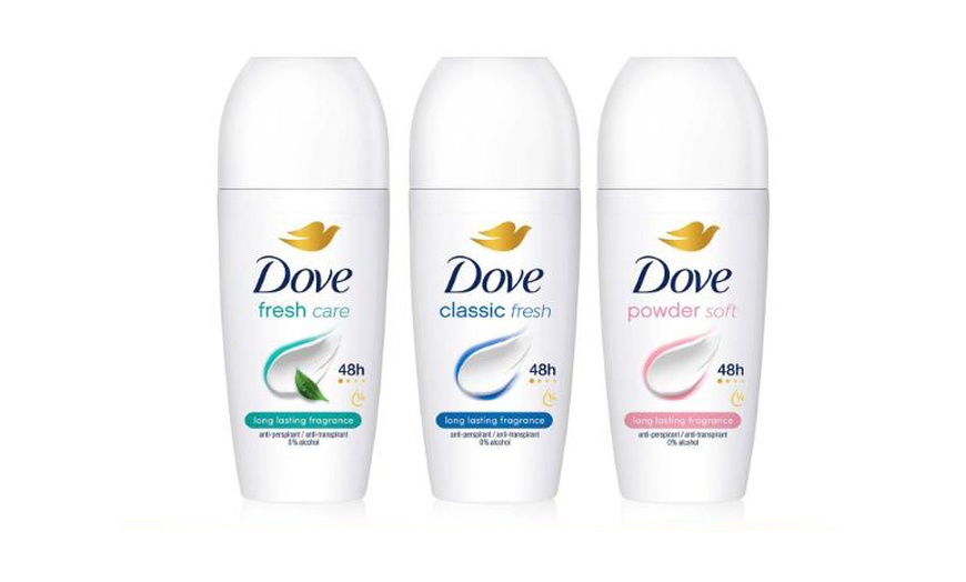 Image 1: Dove Roll-On Anti-Perspirant 50ml Classic, Powder Soft & Fresh 48H
