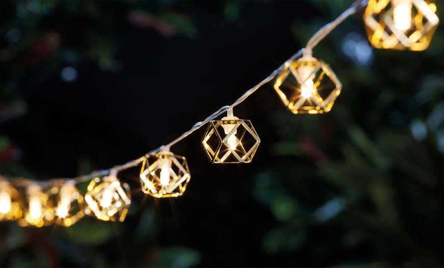 Image 1: Set of Ten LED Solar String Lights