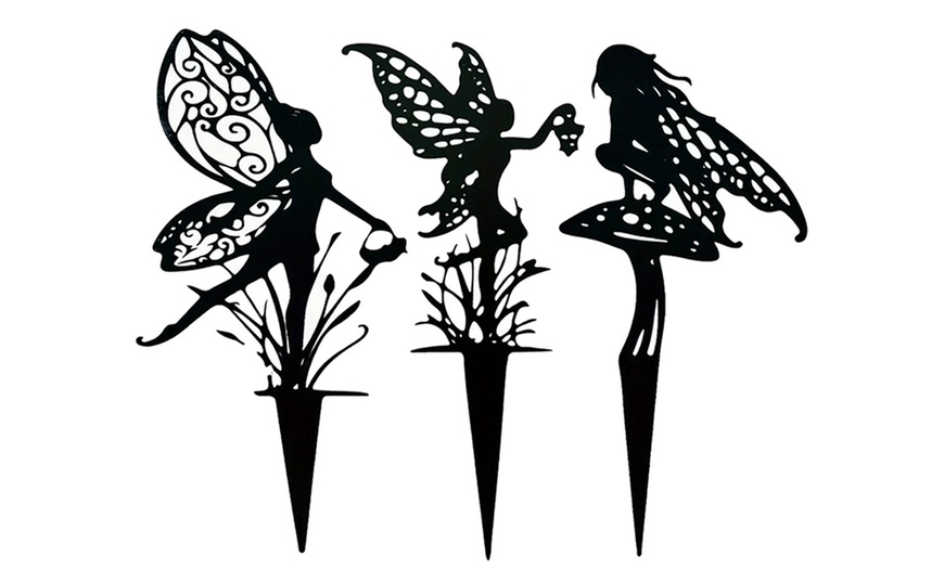 Image 5: 1x oder 3x Dekorativer Feen-Gartenstecker