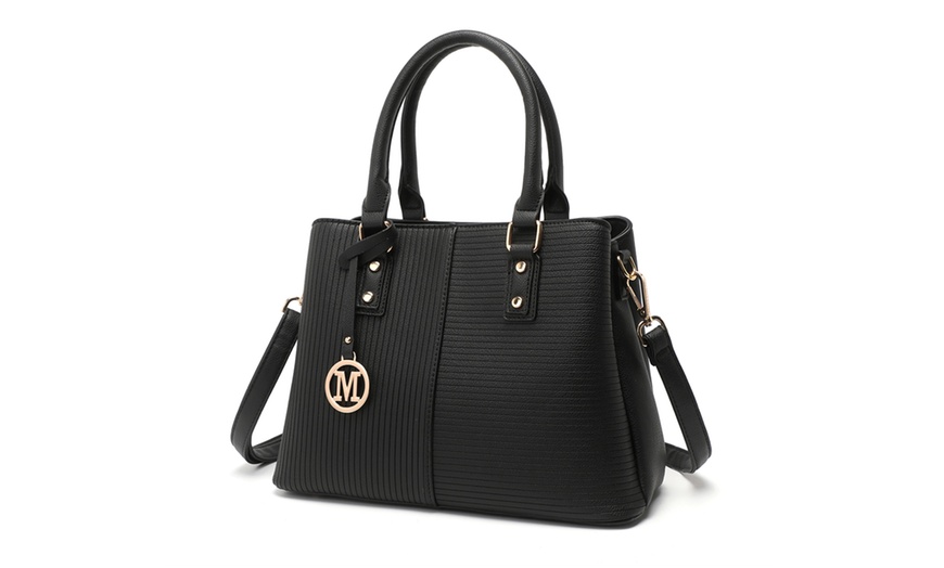 Image 6: Women's Color-block Fashion Tote and Top Handle Handbags