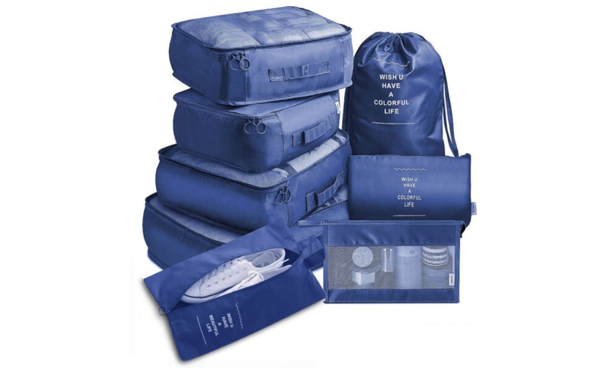 Image 1: 8-Piece Compact Travel Baggage Set in Assorted Colours