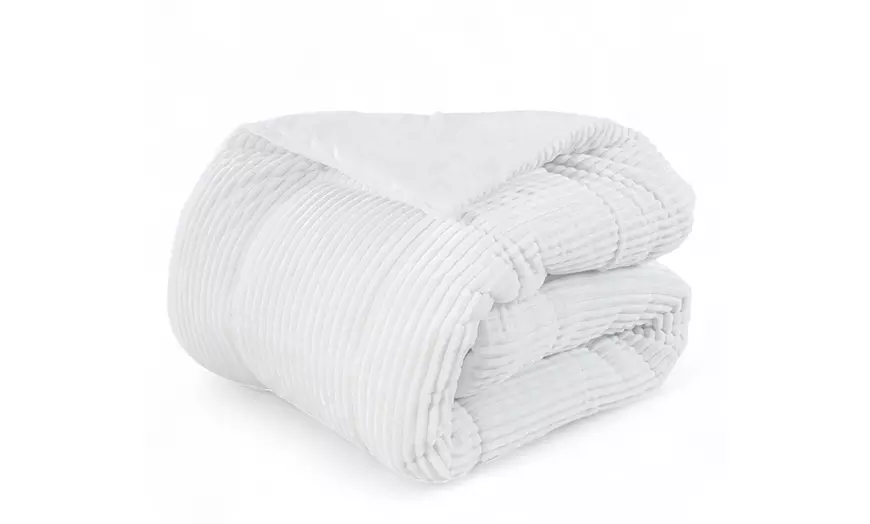 Image 3: Couette "Coton Club" 100% microfibre, finition velours côtelé, Sampur