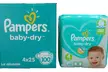 92, 100 or 180 Pampers Pants Baby Dry Nappies - Image 2