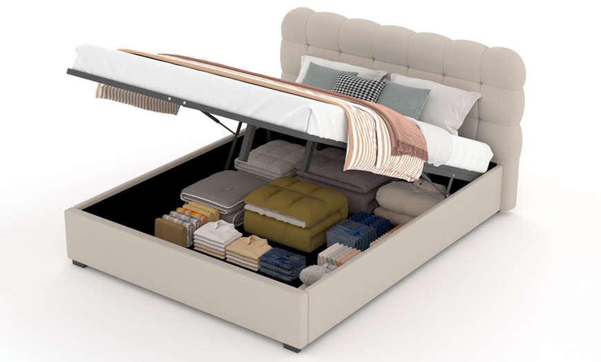 Image 5: Lit coffre "Juneau" en velours, design nuage, de la marque Kocoon