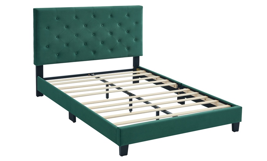 Image 14: King or Double Bed Frames with Adjustable Upholstered Headboards