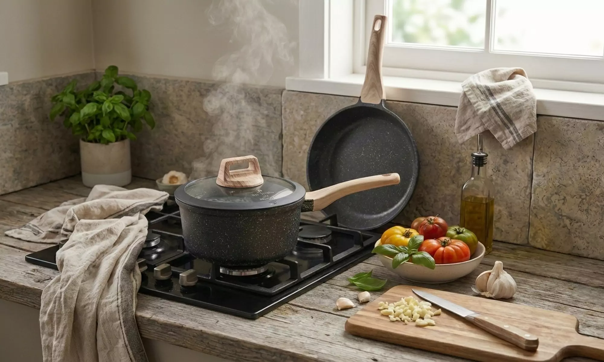 Set di pentole e casseruole con coperchio Just Perfecto