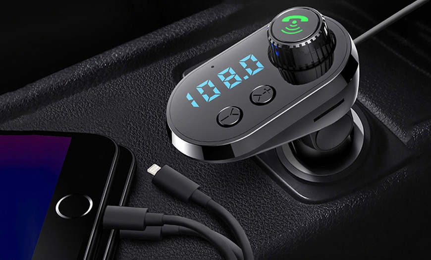 Image 1: Bluetooth FM Transmitter Car Kit