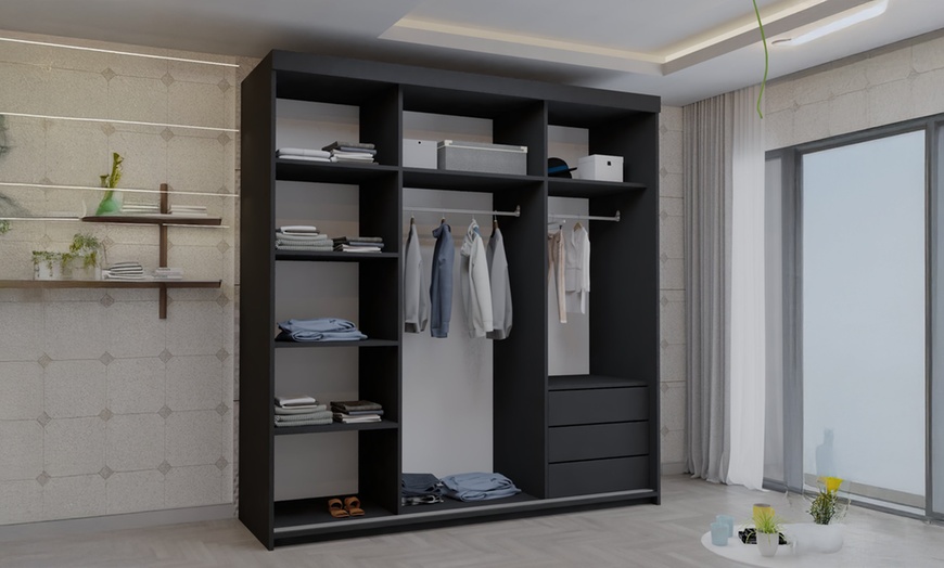 Image 11: Riga Sliding Mirror Door Wardrobe