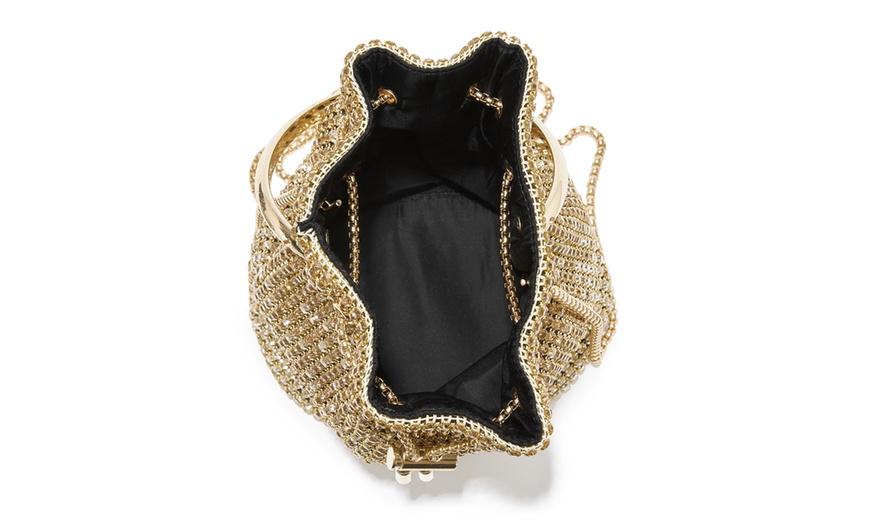 Image 9: Bolso bombonera de fiesta con apliques brillantes