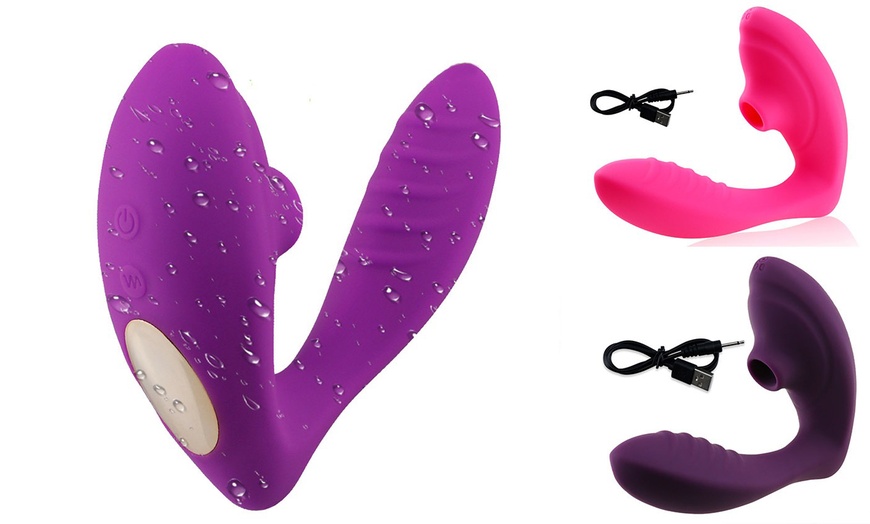 Image 1: 10 Speeds USB Rechargeable Clitoral Sucking Clitoris Suction Vibrator
