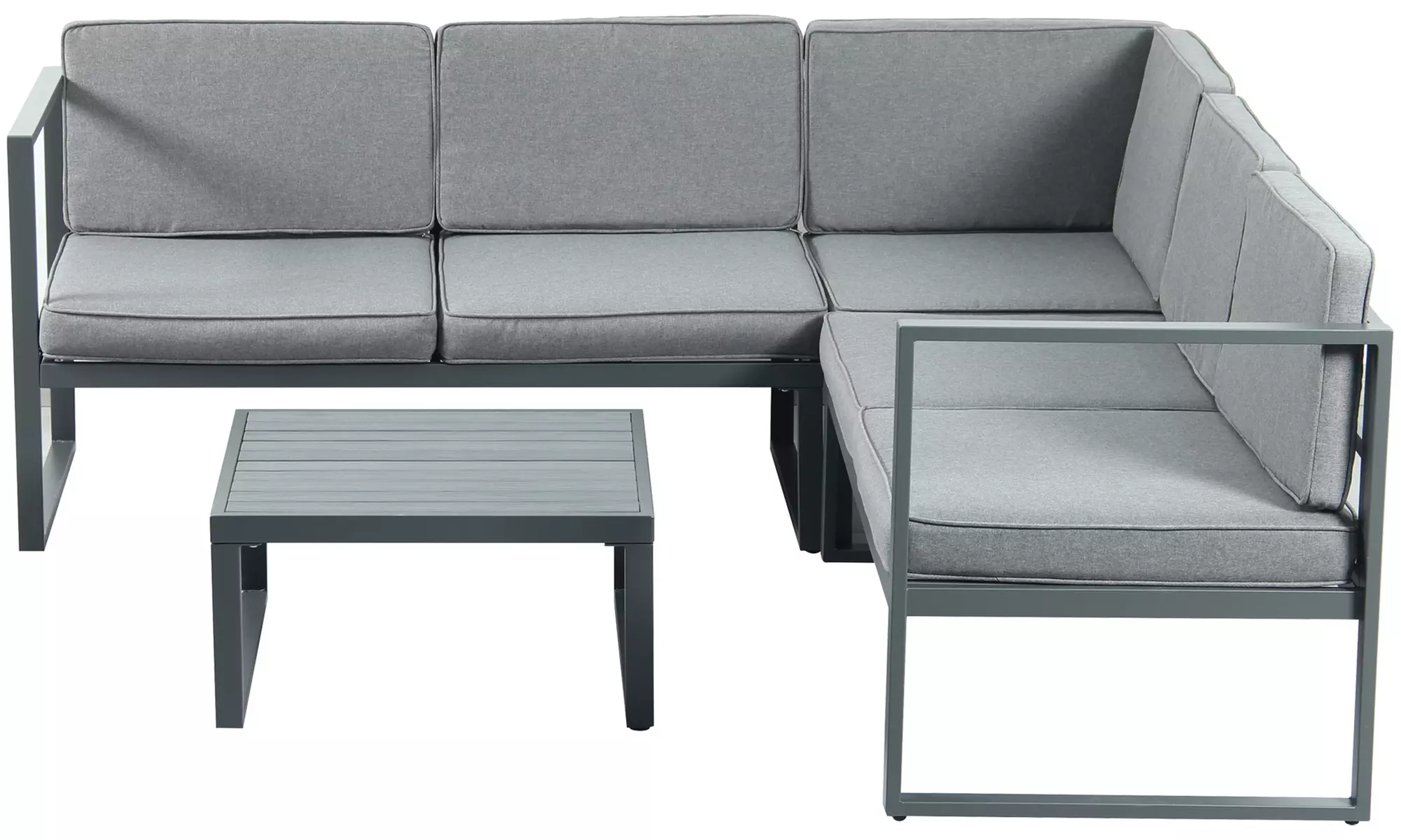 5-Pack Chester Grey Modern Metal Garden Furniture Set