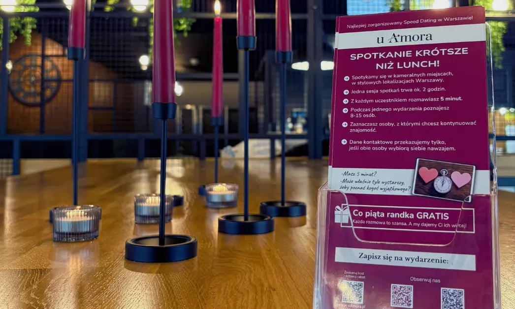 Speed Dating U Amora – szybkie randki w kameralnej atmosferze (do -25%)