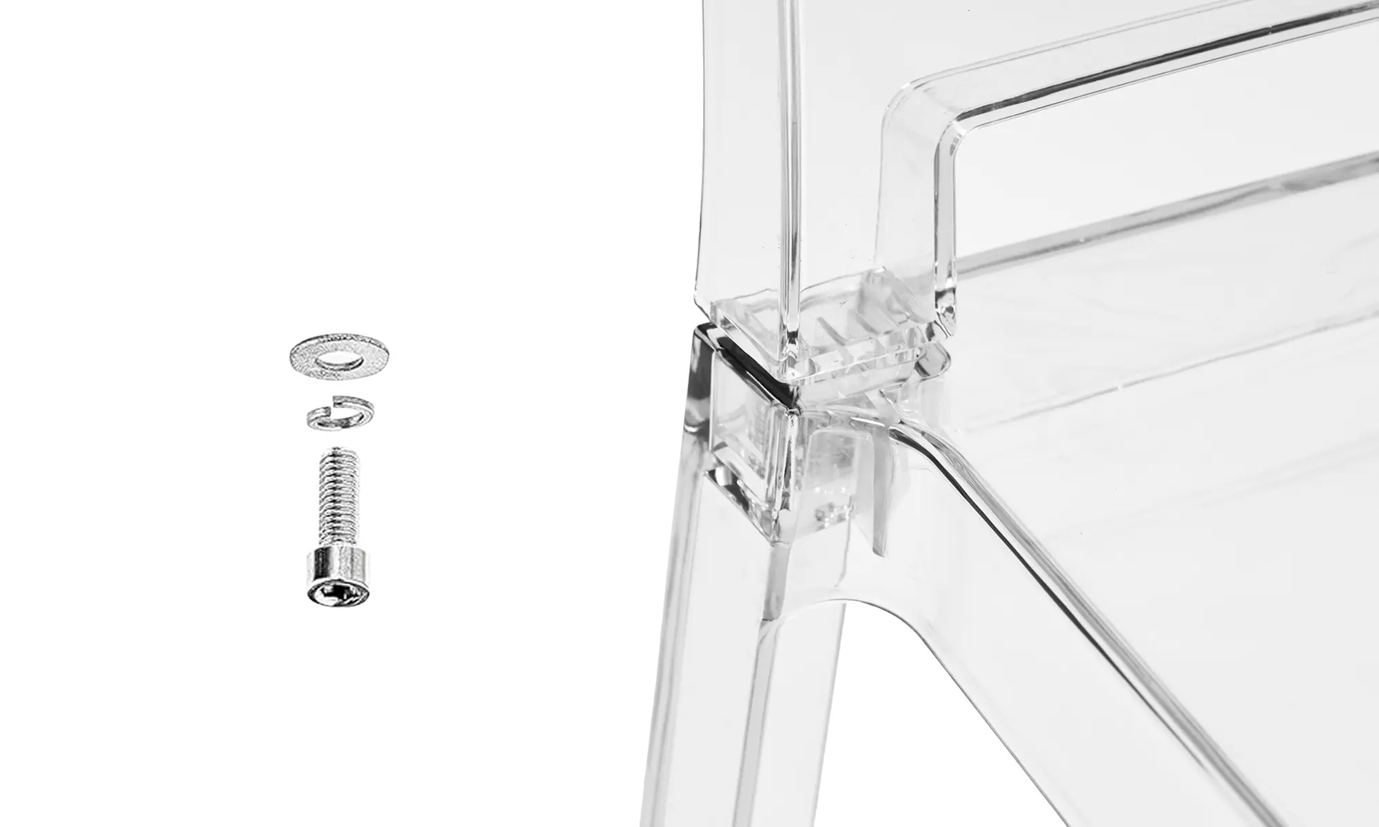 Lot de 4 chaises transparentes 'Petra'