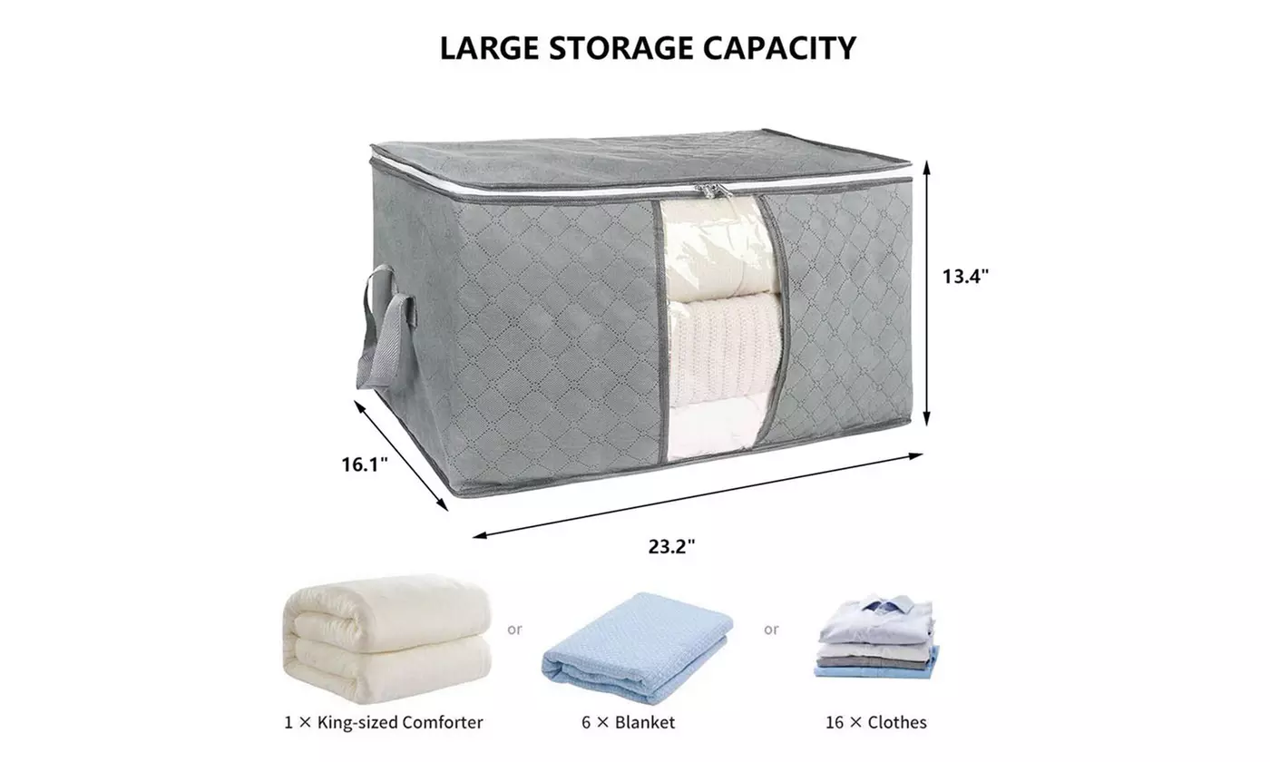 Non-Woven Clothes Storage Under-Bed Bins Foldable Closet Organizer Containers