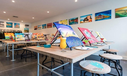 1.5 Hours of Painting Fun with 2 Free Drinks for 2 People - Evergreen Easel Seattle, WA