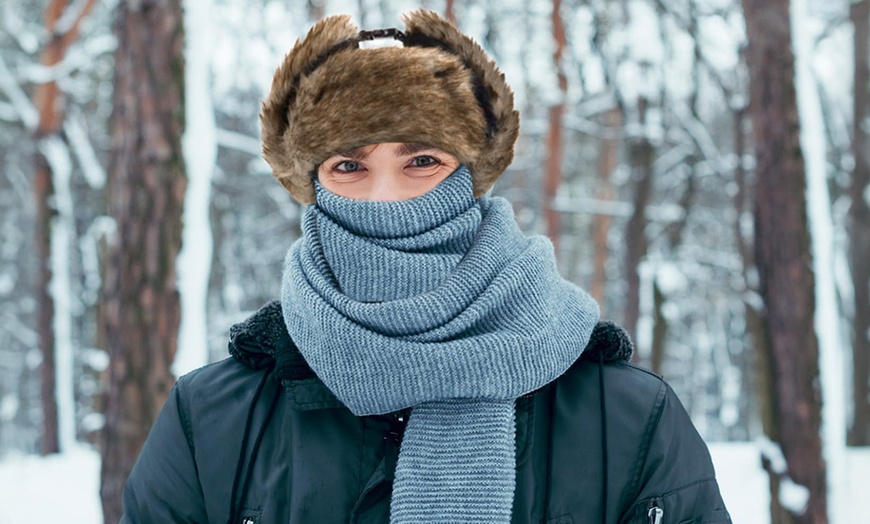 Image 1: Faux Fur Wind-Resistant Trooper Hat