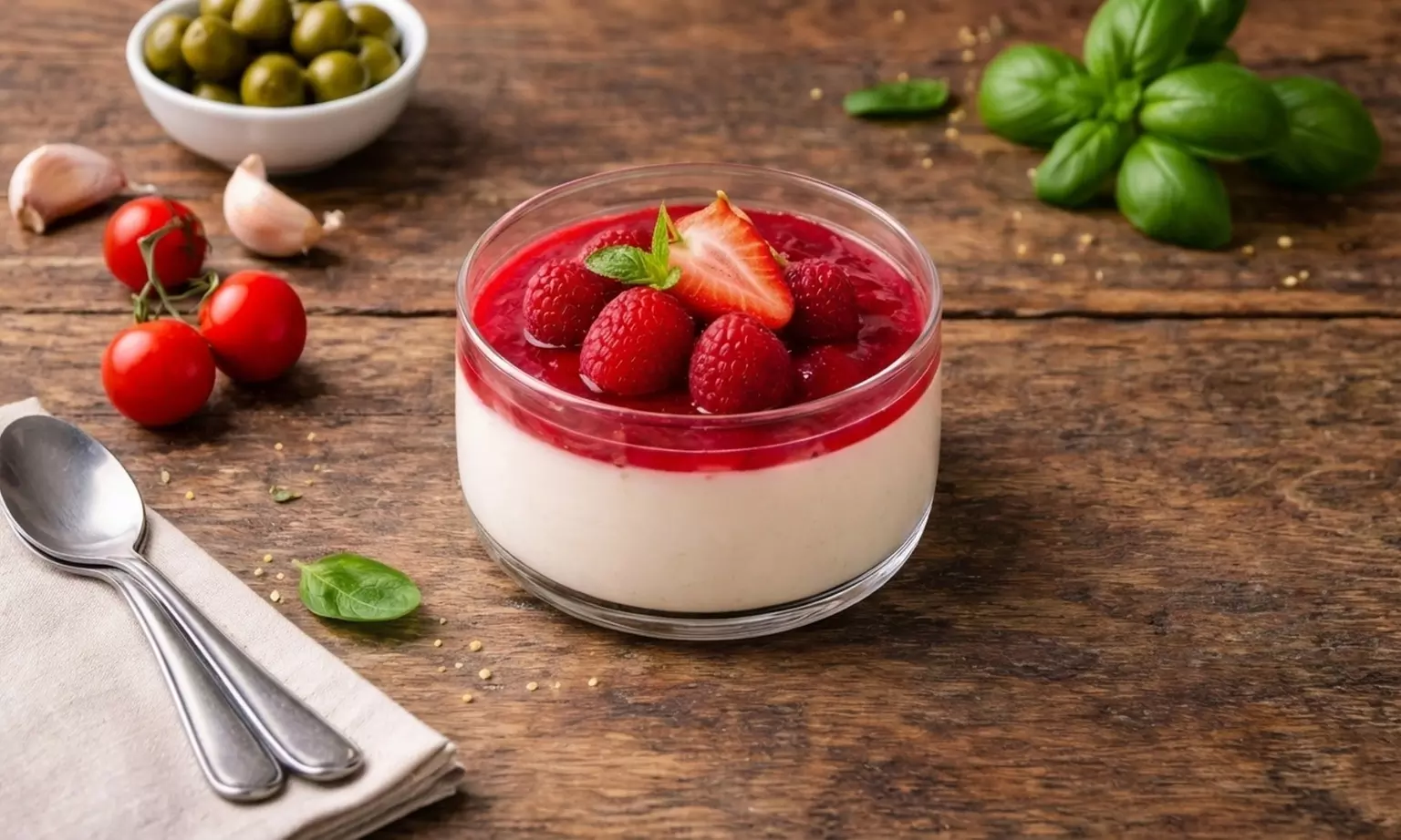 Pizza nach Wahl, optional mit Panna Cotta für 1 bis 4 Personen