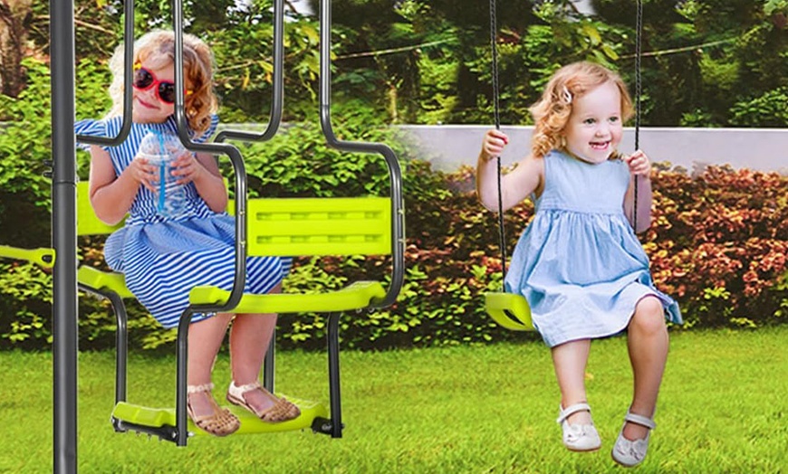 Image 5: Outsunny Garden Swing Set
