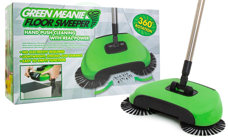 Image 1: Green Meanie Floor Sweeper