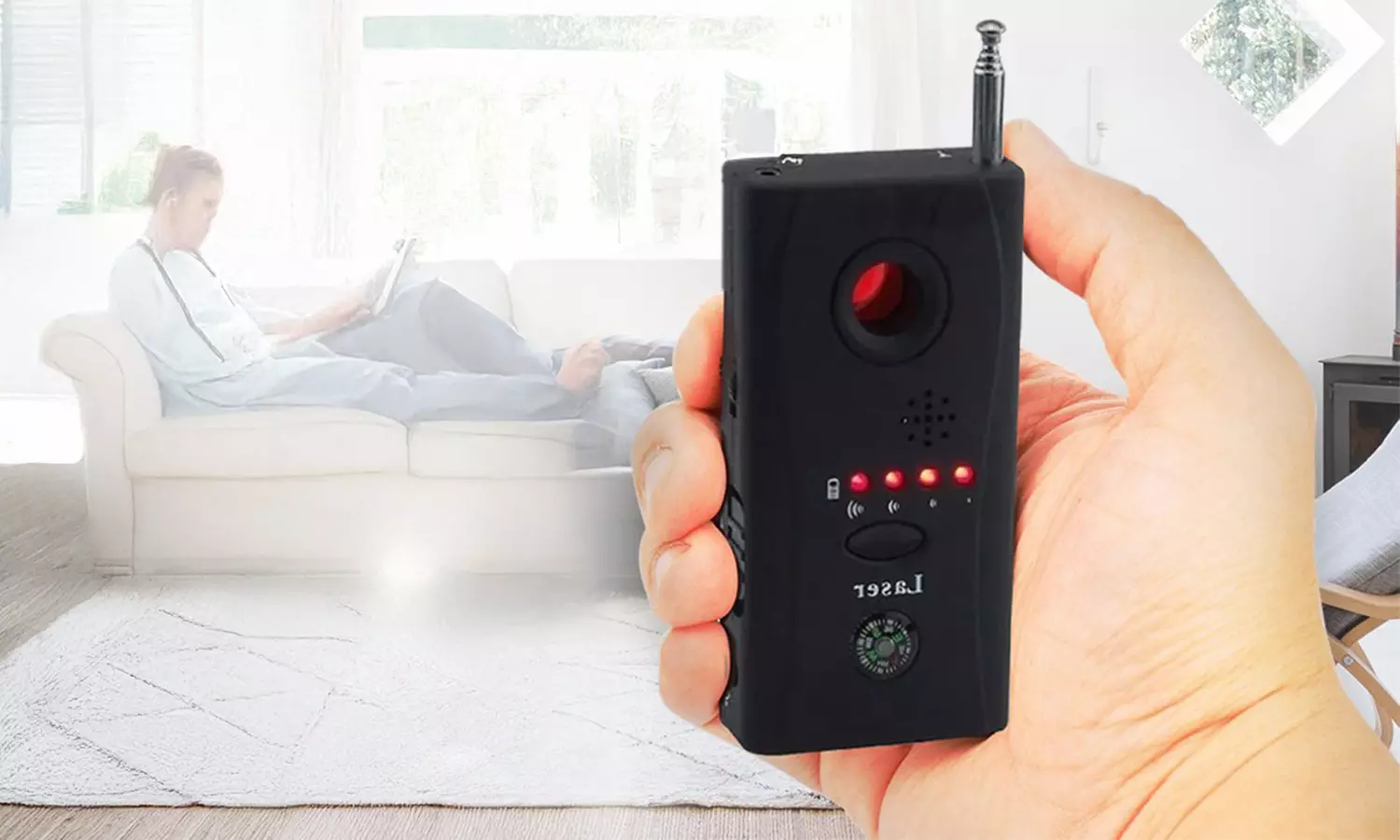 Telecomando senza fili per rilevamento microspie