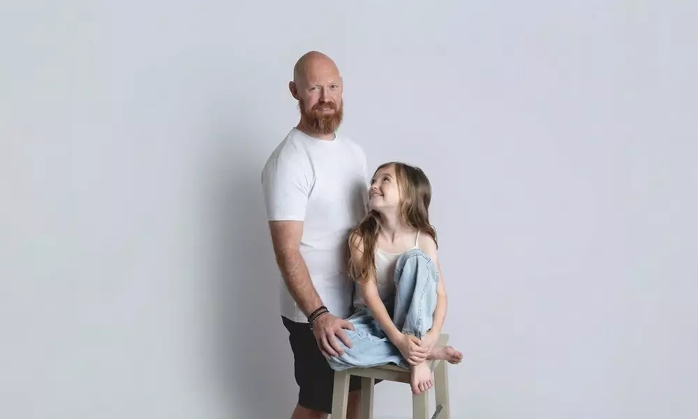 In Studio Mother or Father and Child Photoshoot with 1 Mounted Print