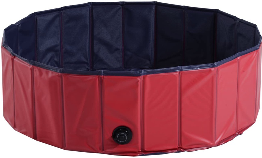 Image 3: PawHut Round Pet Paddling Pool in Various Sizes