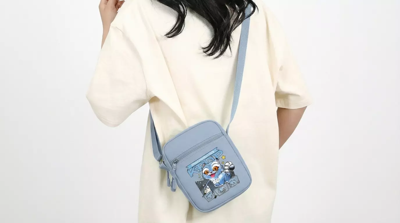 Cartoon-Inspired Print Phone Pouch Crossbody Purse