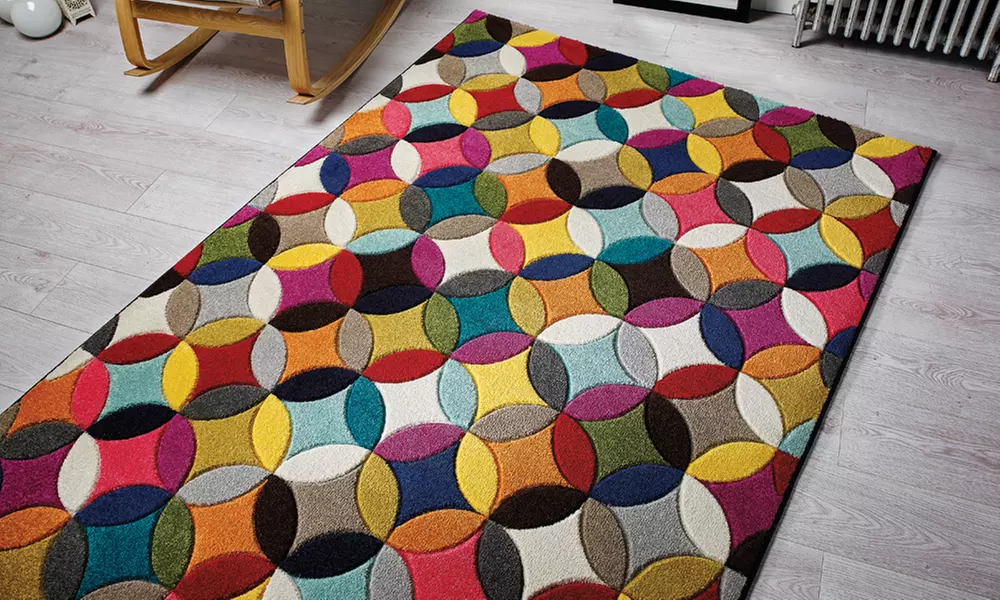 Geometric Hand-Carved Rug in Choice of Size and Design - Image 7