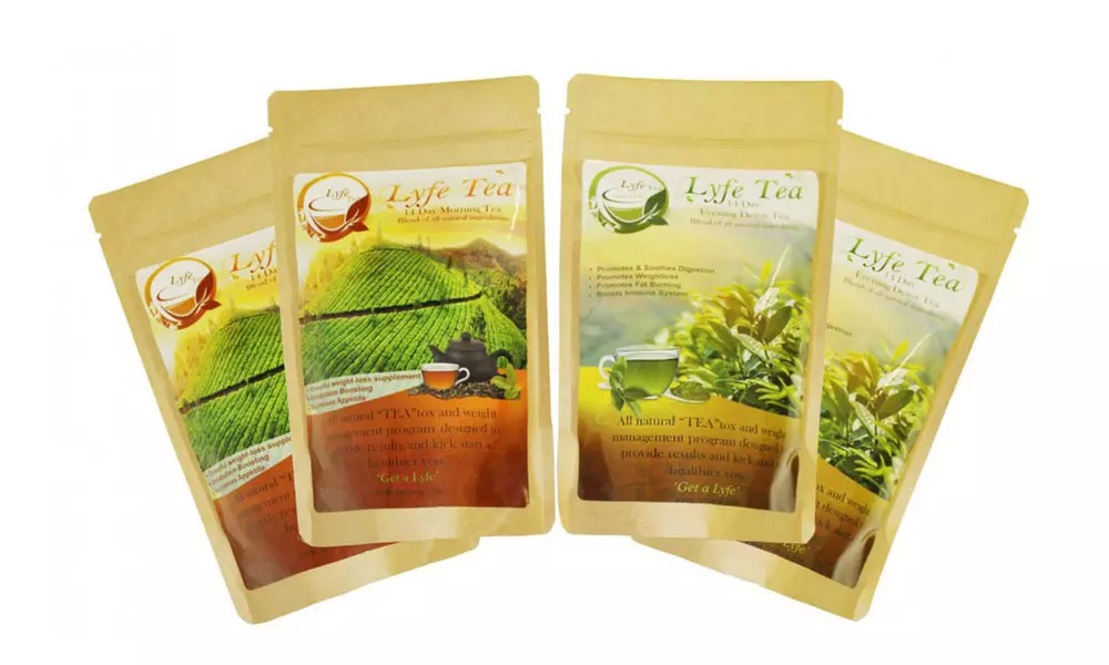 Lyfe Tea Morning and Detox Tea 28-Day Loose-Leaf Teatox (4-Pack) - Primary Image