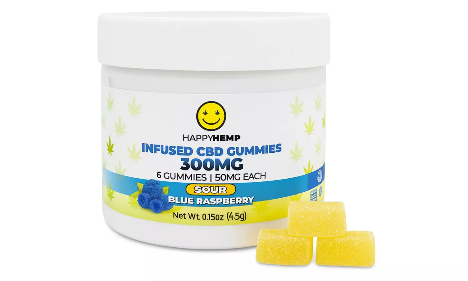 Happy Hemp SOUR Infused CBD Gummies - High Potency