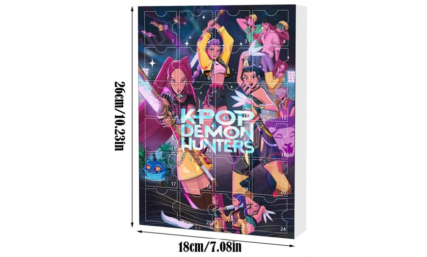 Image 13: K-Pop Demon Hunters Inspired Advent Calendar, 24 Keychains Collection
