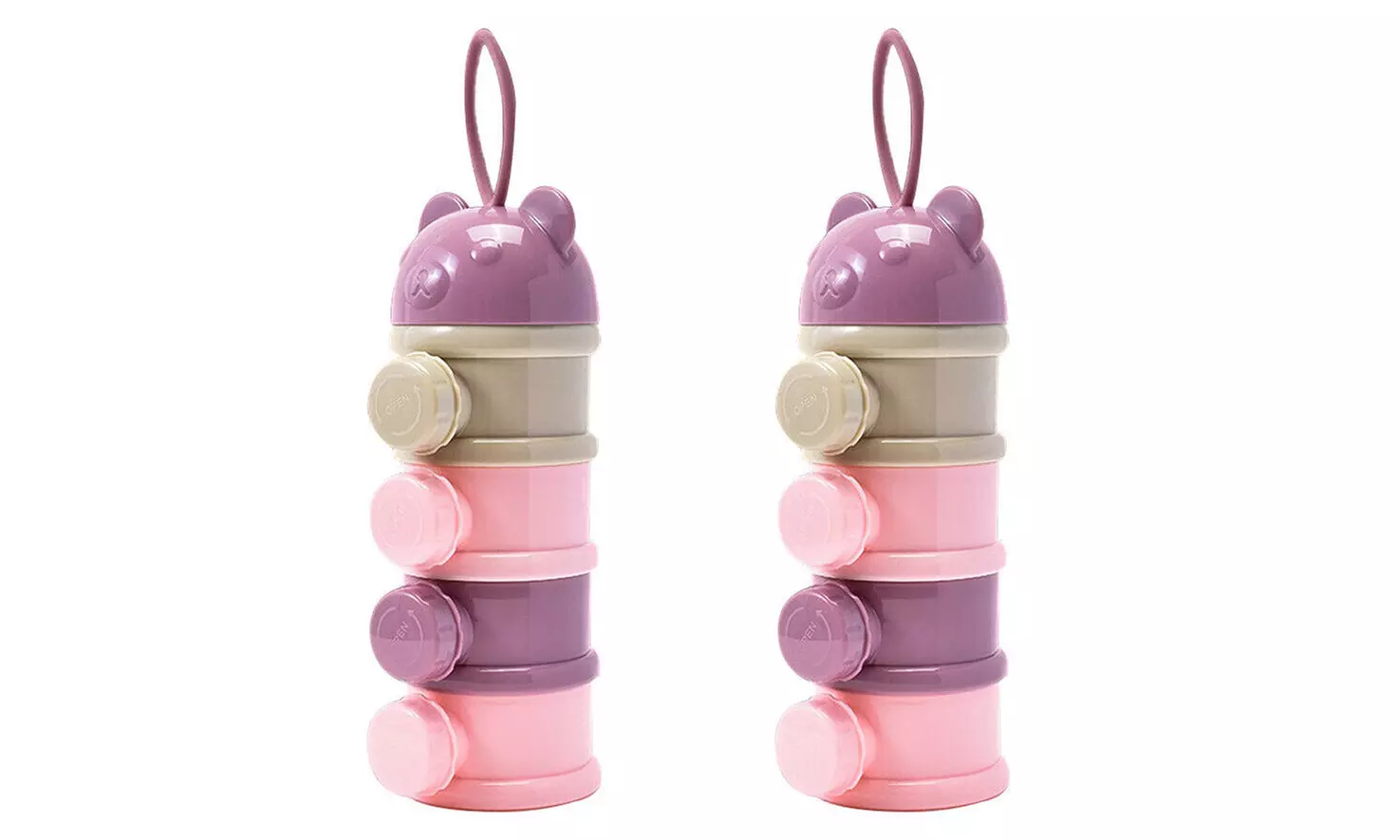 3-4 Layers Baby Formula Milk Powder Dispenser Infant Snack Storage Container
