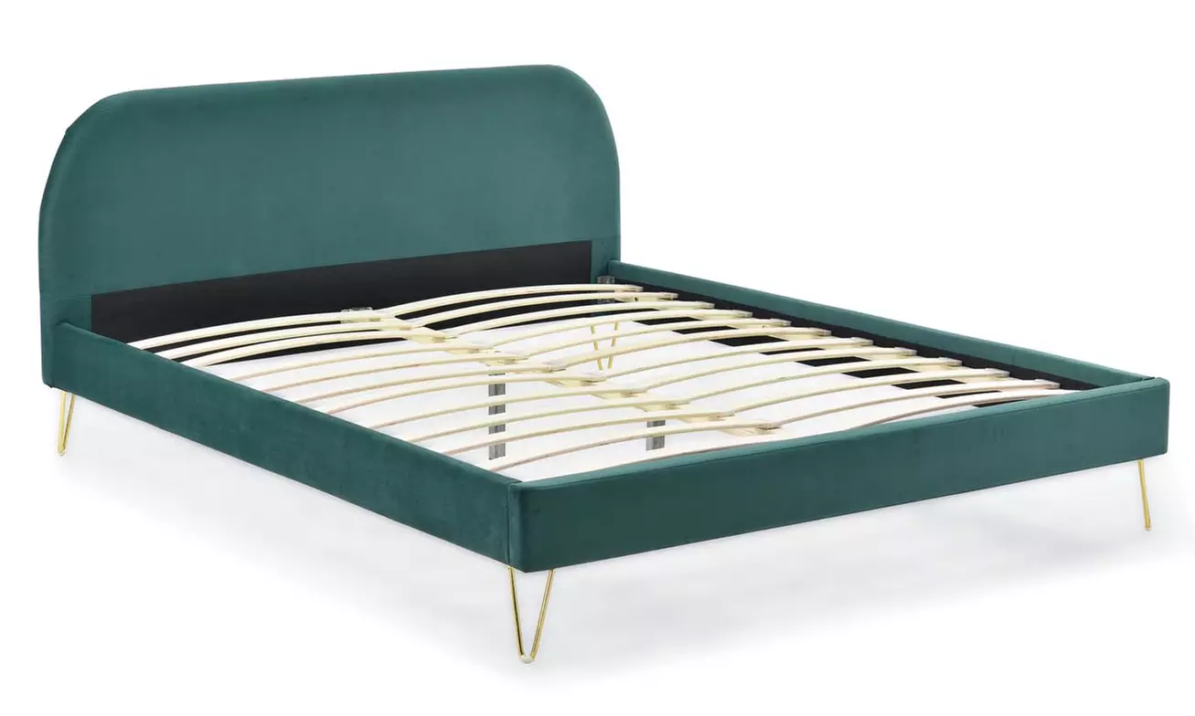 Lit velours "Garbera" 140 x 190 cm ou 160 x 200 cm de Kocoon