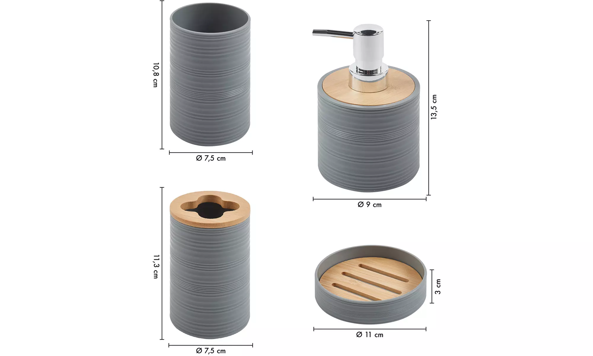 Juego completo de 6 accesorios de baño