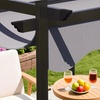 Image 2: Alivio 4m x 3m Steel Frame Pergola with UV-Resistant Canopy