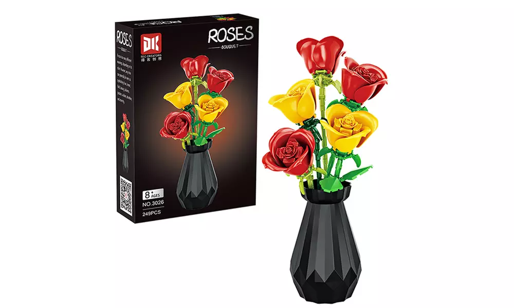 Tulip and Rose Building Block Sets, for Ages 8 and Up