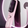 Image 5: USB Rechargeable Hair Straightening Brush with LED Screen