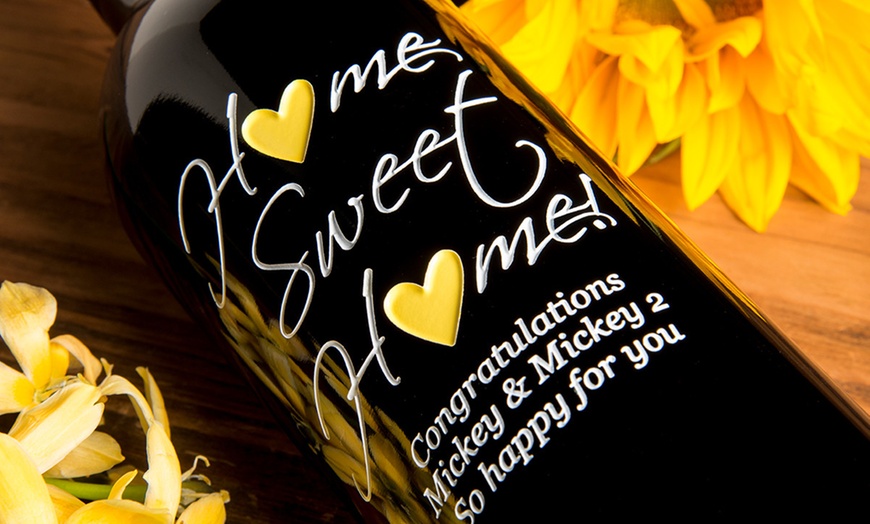 Image 5: Unique New Home Gifts | Custom Etched Wine Bottles