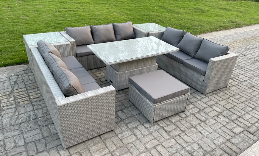 Image 2: 3-Piece Rattan Effect Garden Furniture Set