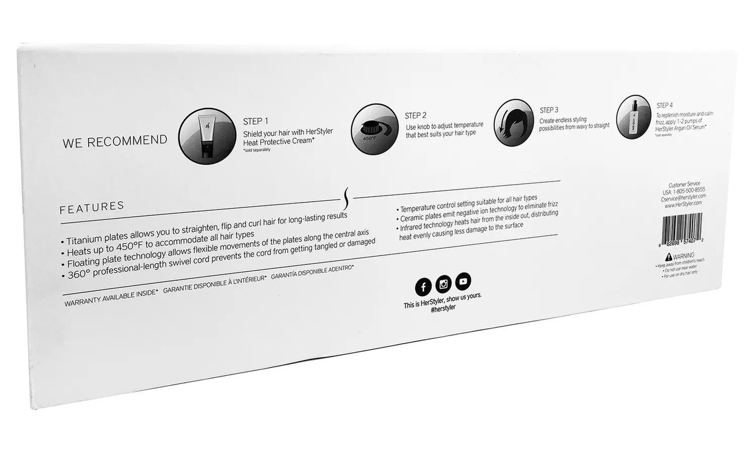 HerStyler Rose Gold Titanium Turbo Styler - Second Medium