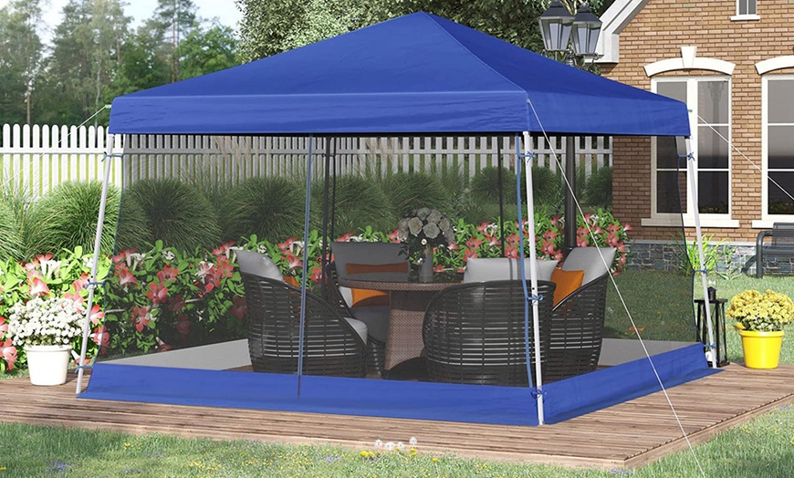 Image 12: Outsunny Outdoor Adjustable Pop-Up Gazebo Canopy 