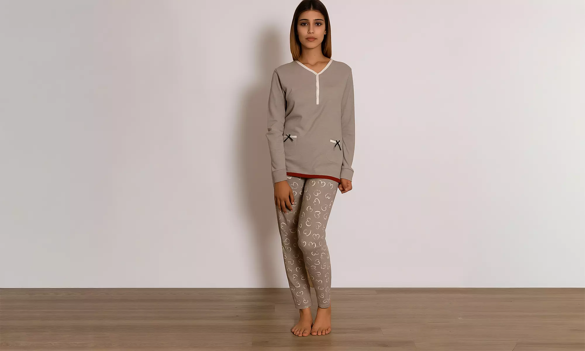 Pigiama donna invernale in cotone di Nottingham, Coconuda o De Fonseca