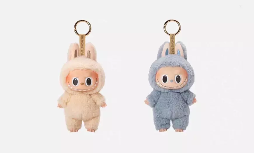 Image 9: Labubu Inspired Plush Monster Doll Keychain Bag Charm