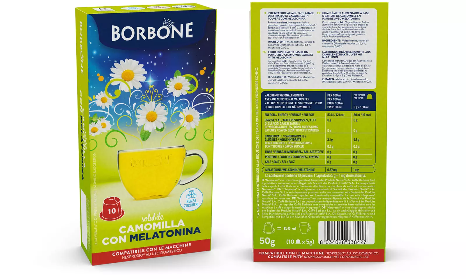 60 o 120 capsule Borbone compatibili con Nespresso