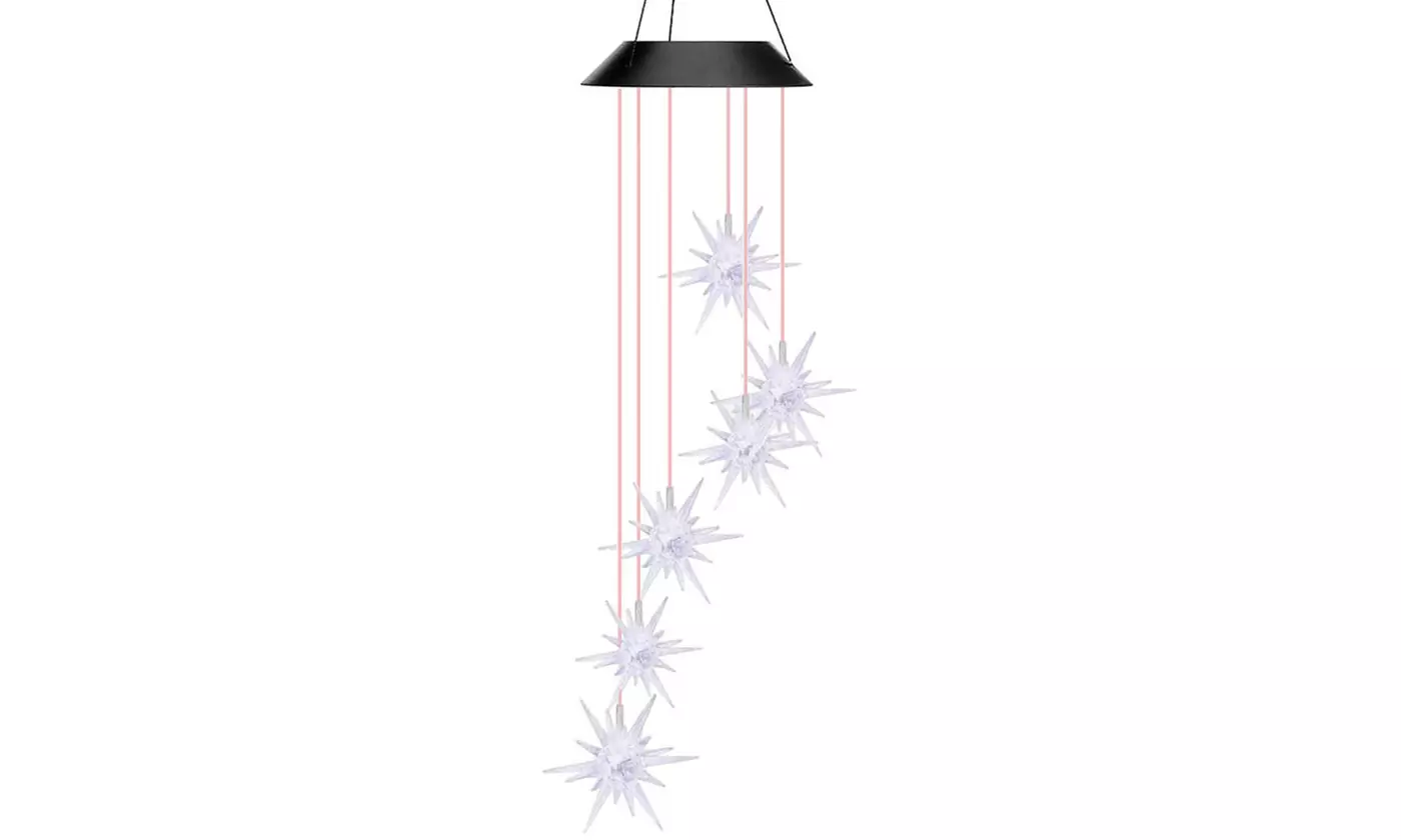 LED Changing Color Solar Hummingbird Wind Chime Waterproof Wind Chimes