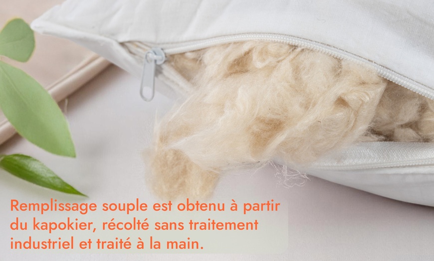 Image 6: Oreiller Sampur Kapok en fibre de kapok 100 % naturelle