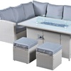 Image 5: Conwy 8-Seat Corner Gas Firepit Rattan Dining Set